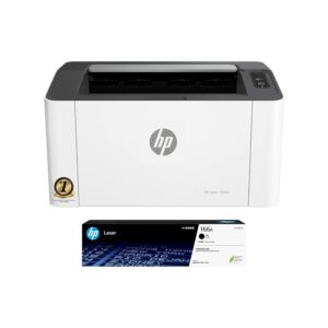 HP Laser 1008w Printer, Wireless, Single Function, Print, Hi-Speed USB 2.0, Up to 21 ppm, 150-sheet Input Tray, 100-sheet Output Tray, 10,000-page Duty Cycle, 1-Year Warranty, Black and White