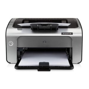 HP Laserjet Pro P1108 Printer, Single Function, Print, Hi-Speed USB 2.0, Up to 18 ppm, 150-sheet Input Tray, 100-sheet Output Tray, 5000-page Duty Cycle, 1-Year Warranty, Black and White