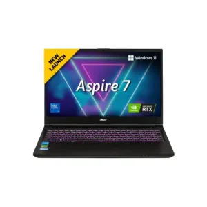 Acer Aspire 7 Gaming Laptop, Intel Core 5-210H processor, NVIDIA GeForce RTX 4050 - 6GB GDDR6, 16 GB RAM, 512 GB SSD, FHD, 15.6"/39.62 cm, 144Hz, Windows 11 Home, obsidian black, 1.99kg, A715-79G, Backlit keyboard